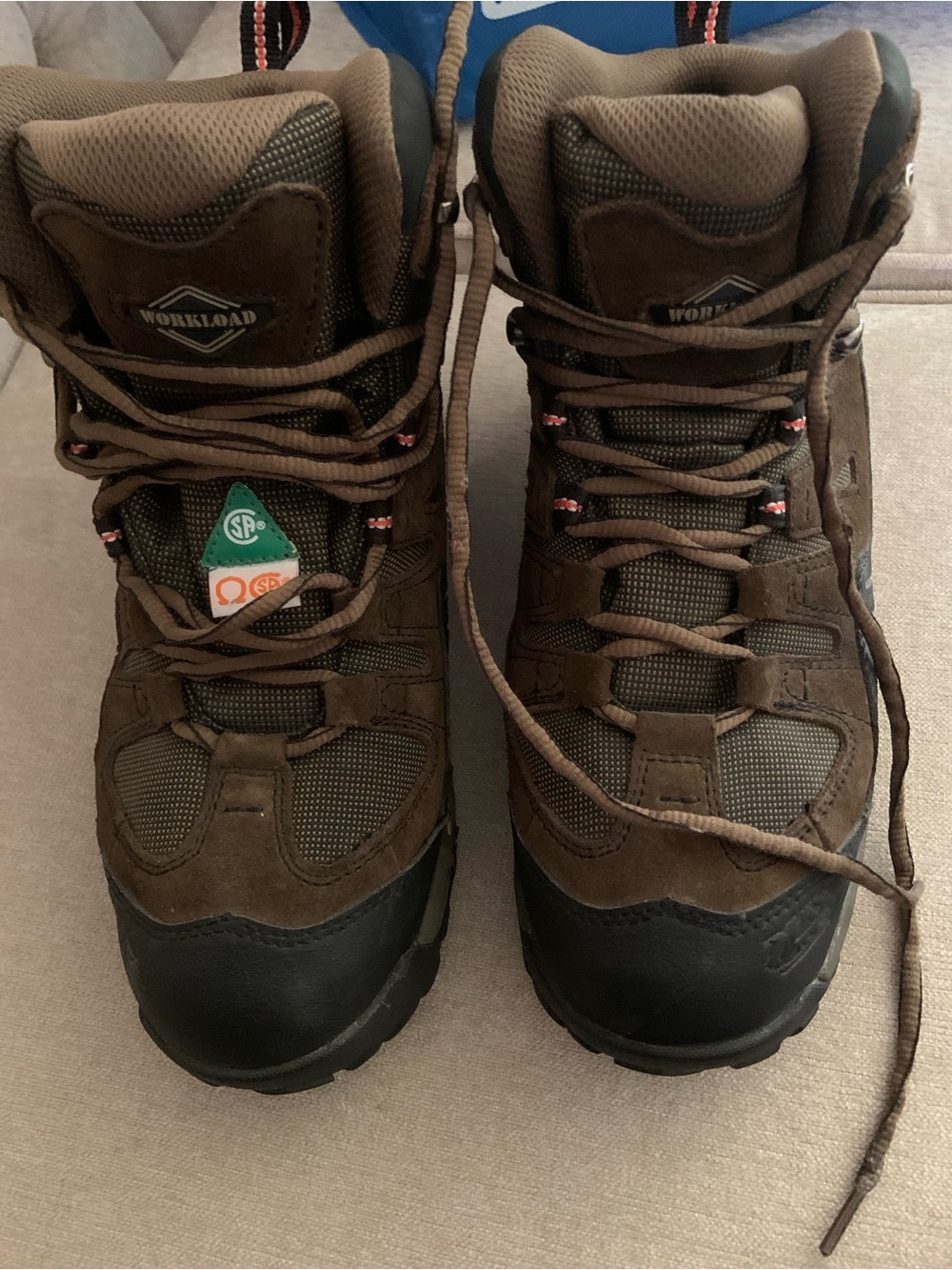 Men's Brown Lace-Up Waterproof Work Boots